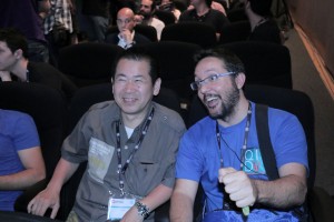 Zoilo flipando con Yu Suzuki